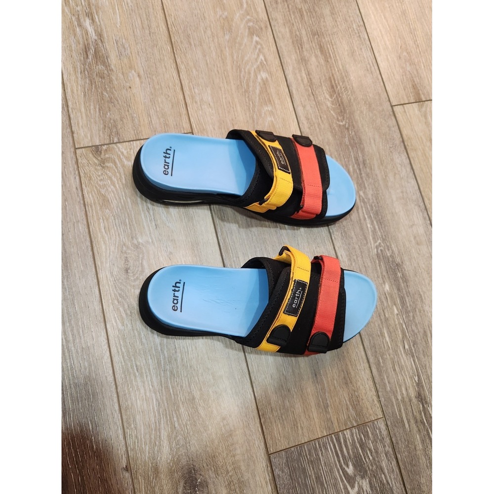 Earth Cedar Kamala Woman's Ortho Colorblock Slide Sandals Size 10 - Picture 2 of 7